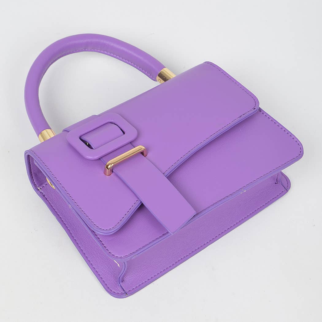 Faux Leather Flap Bag