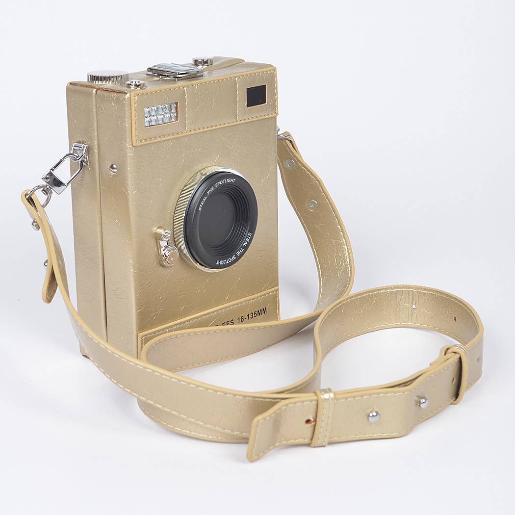 Faux Leather Camera Novelty Bag