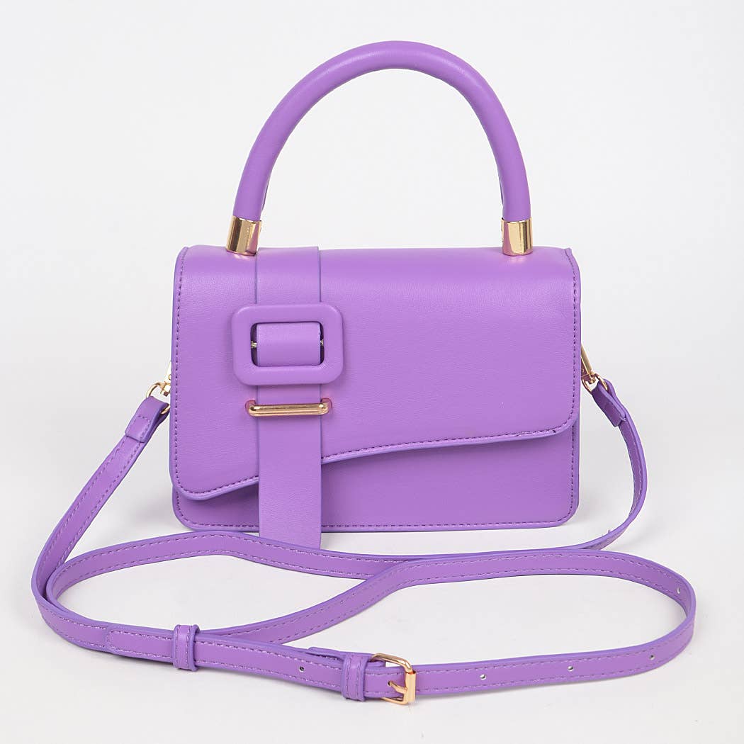 Faux Leather Flap Bag
