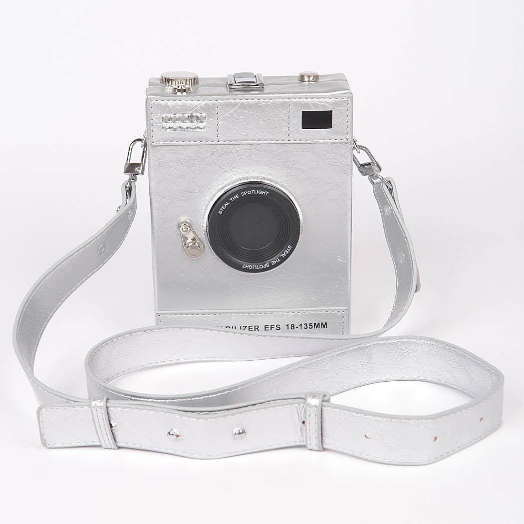 Faux Leather Camera Novelty Bag