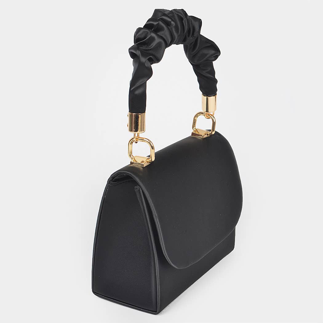 Nylon Wrinkle Handle Crossbody Bag