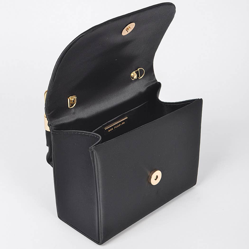 Nylon Wrinkle Handle Crossbody Bag