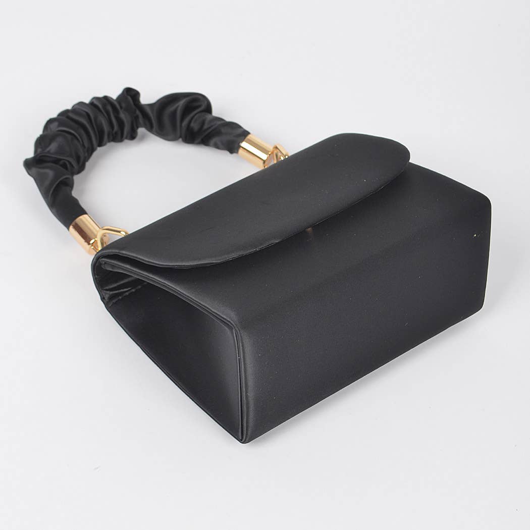 Nylon Wrinkle Handle Crossbody Bag