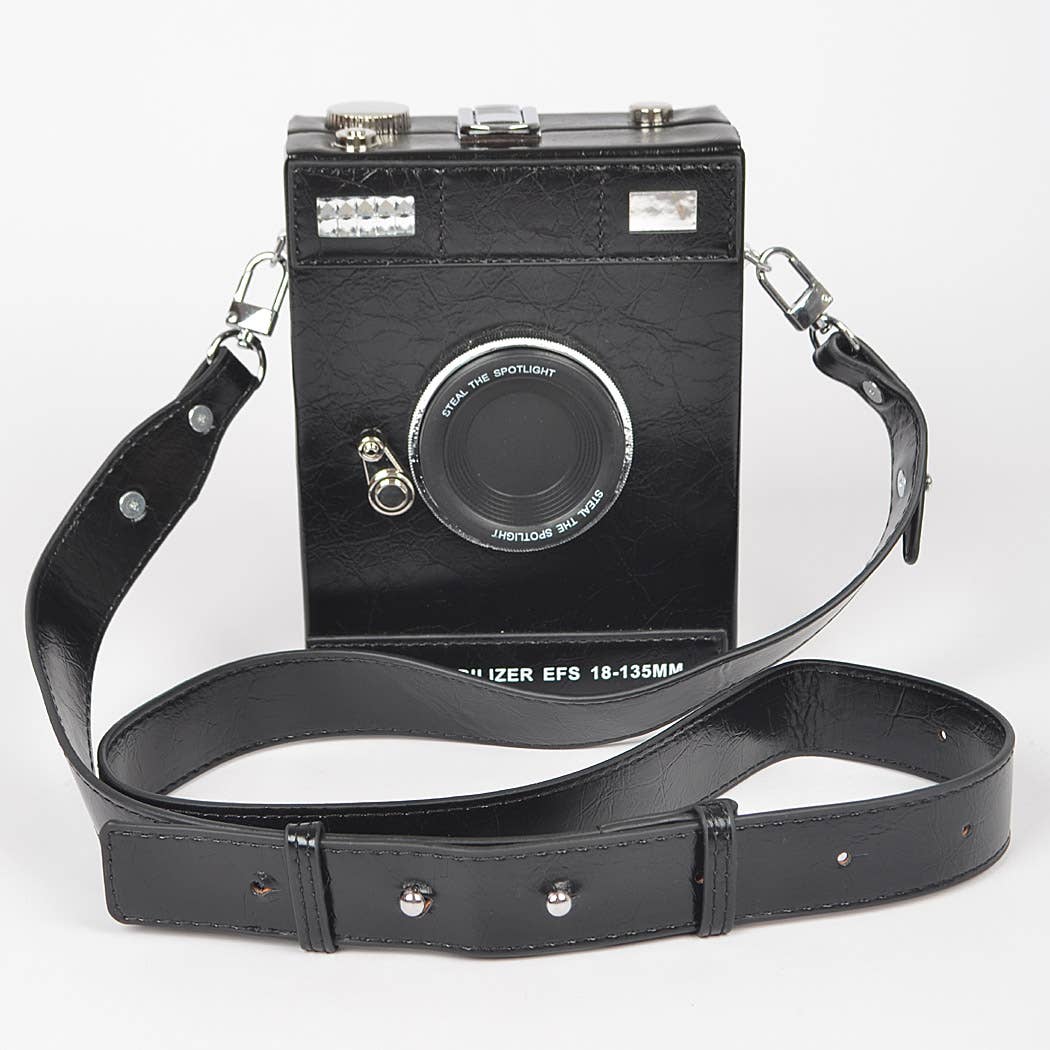 Faux Leather Camera Novelty Bag