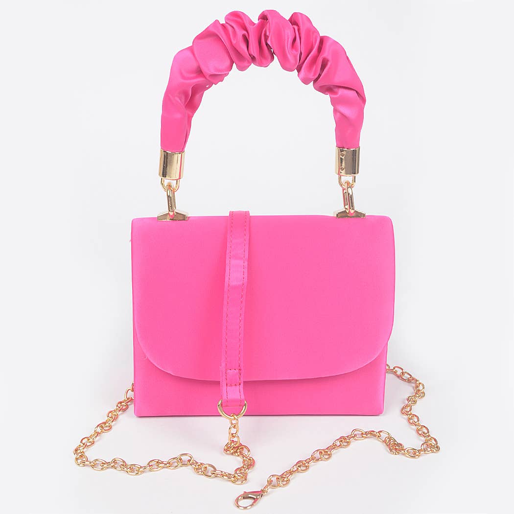 Nylon Wrinkle Handle Crossbody Bag