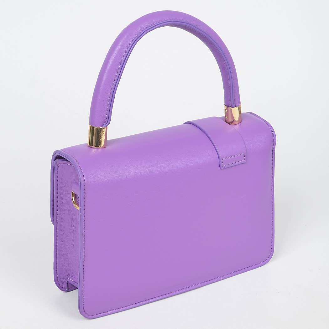 Faux Leather Flap Bag