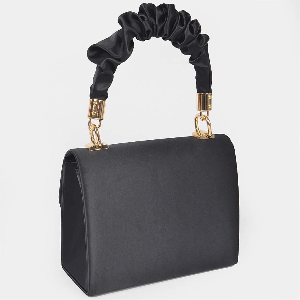Nylon Wrinkle Handle Crossbody Bag