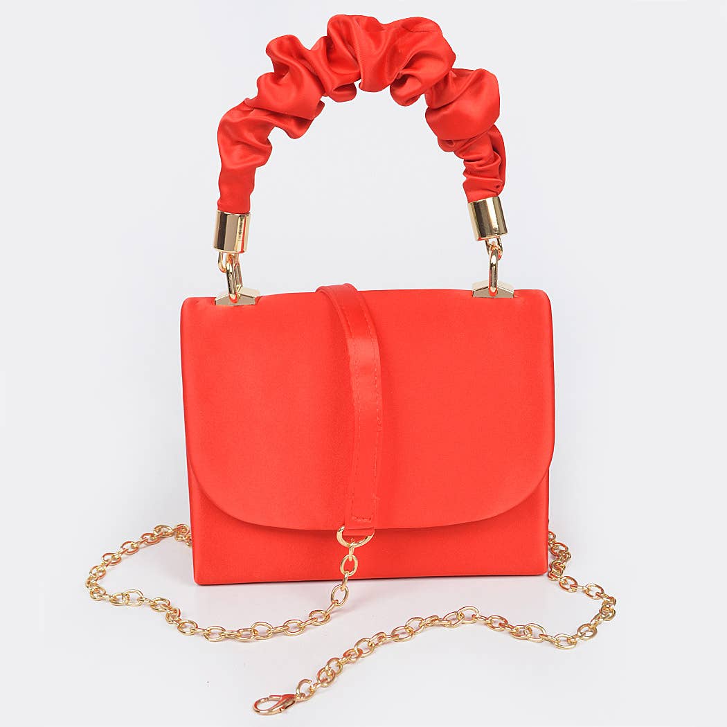 Nylon Wrinkle Handle Crossbody Bag