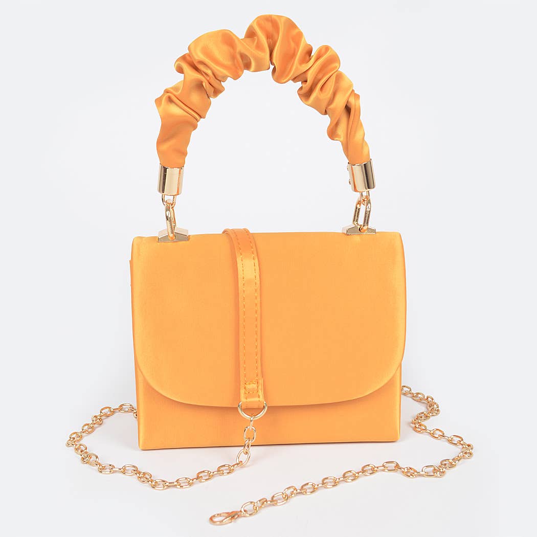 Nylon Wrinkle Handle Crossbody Bag
